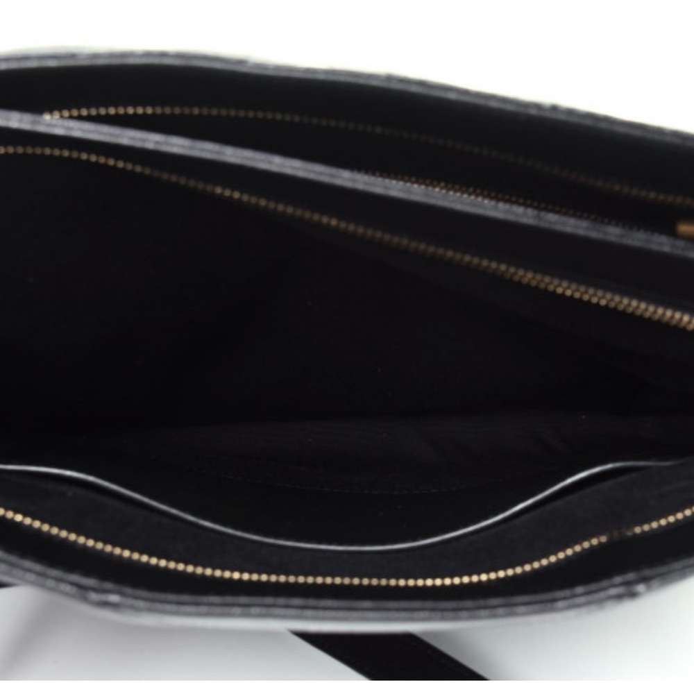 YSL Grain De Poudre Matelasse Chevron Medium Tribeca Shopping Bag Black 🖤 - Picture 7 of 13
